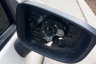 Before side mirror glass replacement